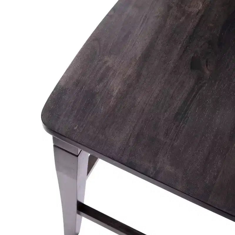 Merrick Lane Set of Two Classic Wooden Ladderback Counter Height Barstools with Solid Wood Seats