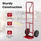 Costway Heavy Duty Hand Truck 660lbs Capacity Trolley Cart with Foldable Nose Plate Black/Red