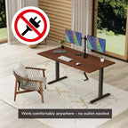 Mount-It! Hand Crank Sit-Stand Desk Frame with Extra-Wide Tabletop