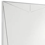 Possini Euro Design Relevei Rectangular Vanity Decorative Wall Mirror Modern Silver Wood Metal Frame 26 Wide Bathroom Bedroom Home