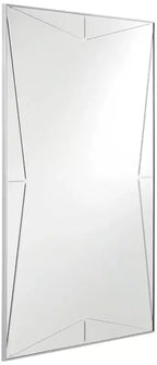 Possini Euro Design Relevei Rectangular Vanity Decorative Wall Mirror Modern Silver Wood Metal Frame 26 Wide Bathroom Bedroom Home