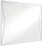 Possini Euro Design Relevei Rectangular Vanity Decorative Wall Mirror Modern Silver Wood Metal Frame 26 Wide Bathroom Bedroom Home