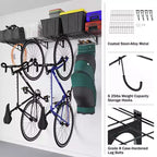 Heavy Duty Bike Rack with 6 Hooks - Capacity to Store 4 Bikes by Rad Sportz