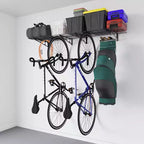 Heavy Duty Bike Rack with 6 Hooks - Capacity to Store 4 Bikes by Rad Sportz