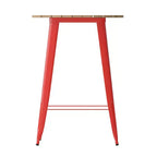 Emma and Oliver Indoor/Outdoor Bar Top Table, 30 Round All Weather Poly Resin Top with Steel base