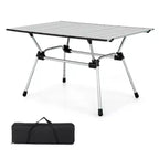 Table de camping robuste en aluminium Costway, table de pique-nique pliante d'extérieur avec sac de transport