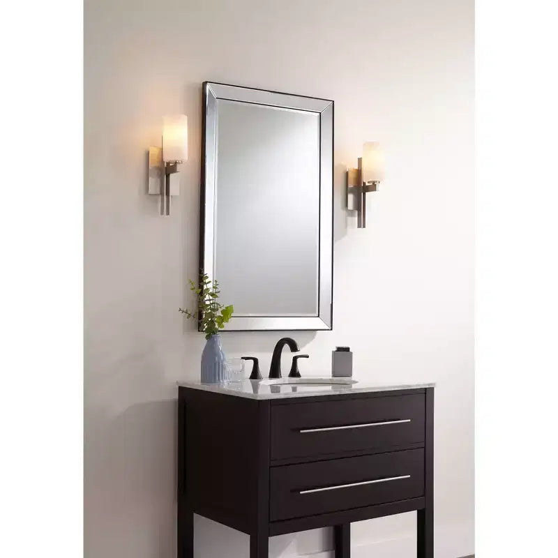 Uttermost Verne Matte Black Edging 24 x 38 Rectangular Wall Mirror