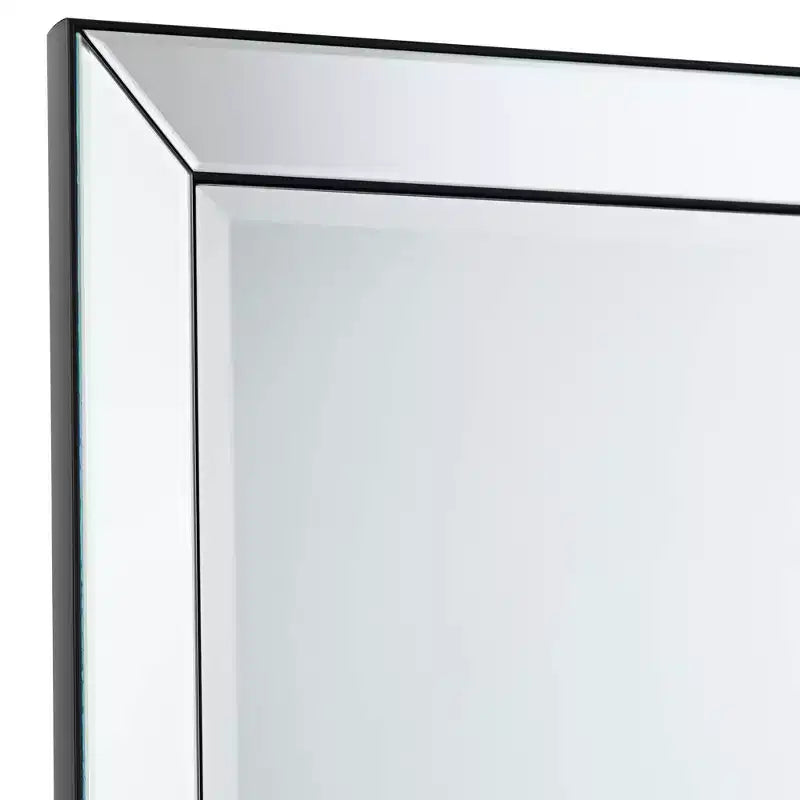Uttermost Verne Matte Black Edging 24 x 38 Rectangular Wall Mirror