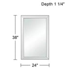 Uttermost Verne Matte Black Edging 24 x 38 Rectangular Wall Mirror