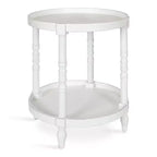 Kate and Laurel Bellport Round Wood Side Table with Shelf