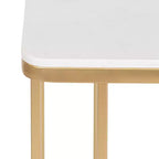 Kate and Laurel Credele Cultured Marble and Metal Accent C-Table