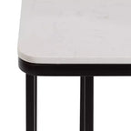 Kate and Laurel Credele Cultured Marble and Metal Accent C-Table