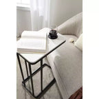 Kate and Laurel Credele Cultured Marble and Metal Accent C-Table
