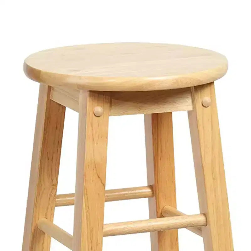 PJ Wood Classic Round Seat 29 Tall Kitchen Counter Stools, Natural (Set of 6)