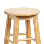PJ Wood Classic Round Seat 29 Tall Kitchen Counter Stools, Natural (Set of 6)