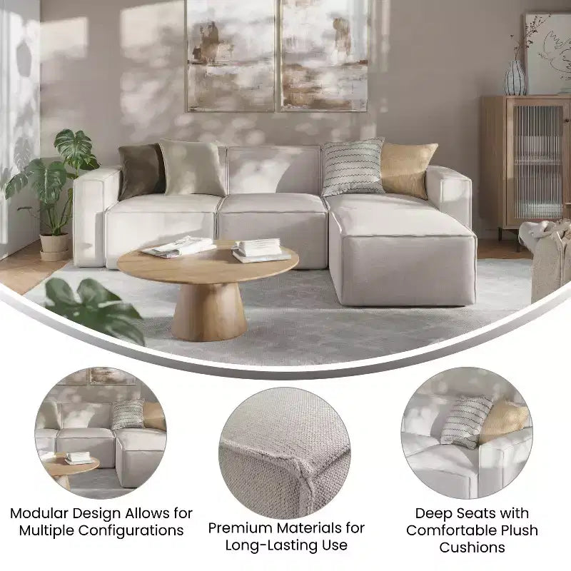 Flash Furniture Bridgetown Luxury Modular Sectional Sofa