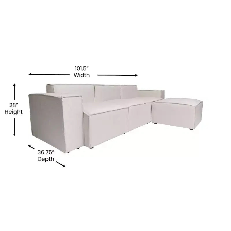 Flash Furniture Bridgetown Luxury Modular Sectional Sofa