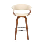 30" Julyssa Swivel Faux Leather Wood Counter Height Barstool - Armen Living