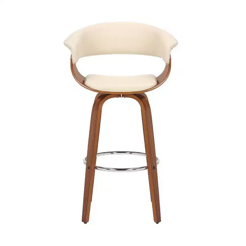 30" Julyssa Swivel Faux Leather Wood Counter Height Barstool - Armen Living