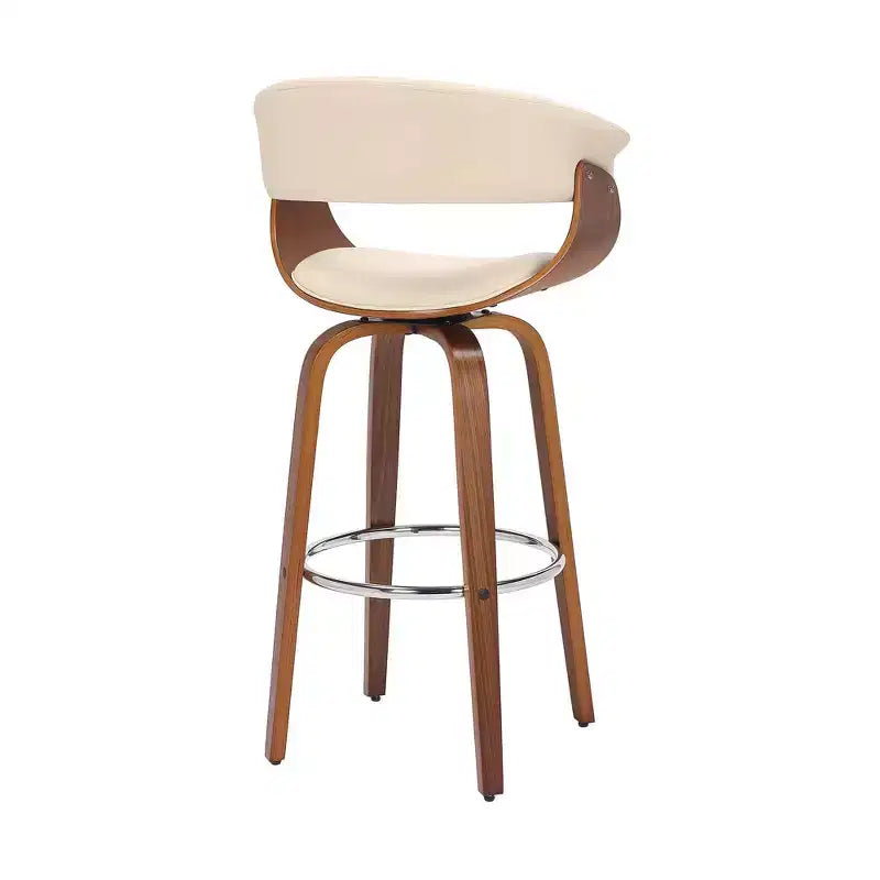 30" Julyssa Swivel Faux Leather Wood Counter Height Barstool - Armen Living