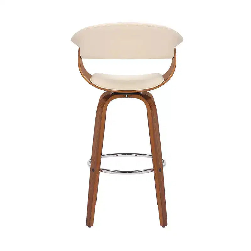 30" Julyssa Swivel Faux Leather Wood Counter Height Barstool - Armen Living