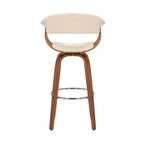 30" Julyssa Swivel Faux Leather Wood Counter Height Barstool - Armen Living