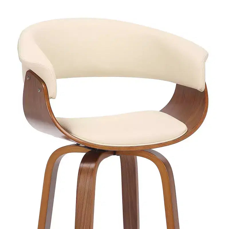 30" Julyssa Swivel Faux Leather Wood Counter Height Barstool - Armen Living
