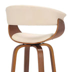 30" Julyssa Swivel Faux Leather Wood Counter Height Barstool - Armen Living