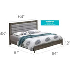 Passion Furniture Burlington Upholstered Queen Panel Bed