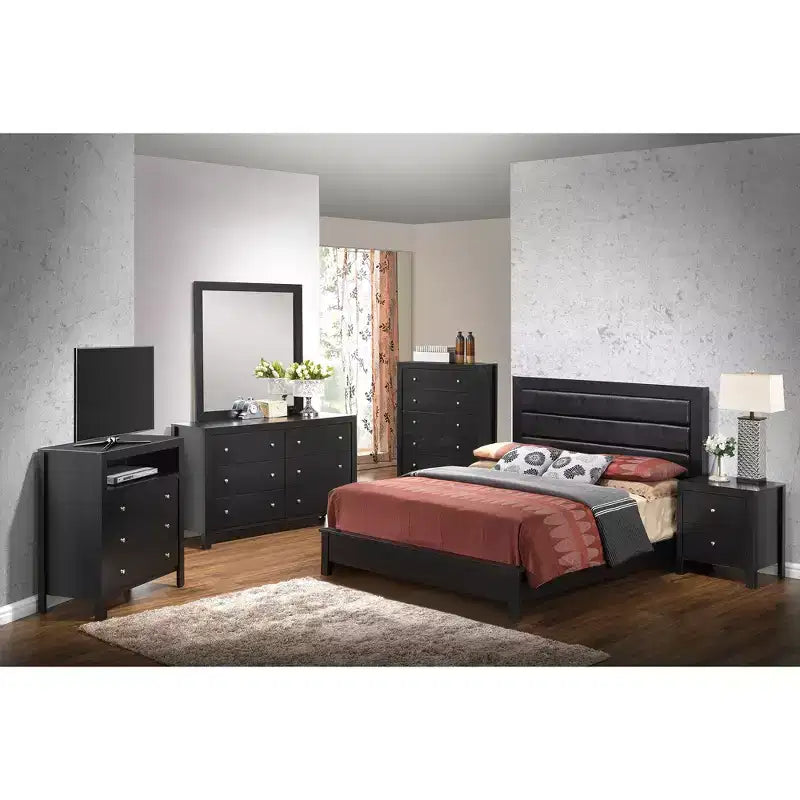 Passion Furniture Burlington Upholstered Queen Panel Bed