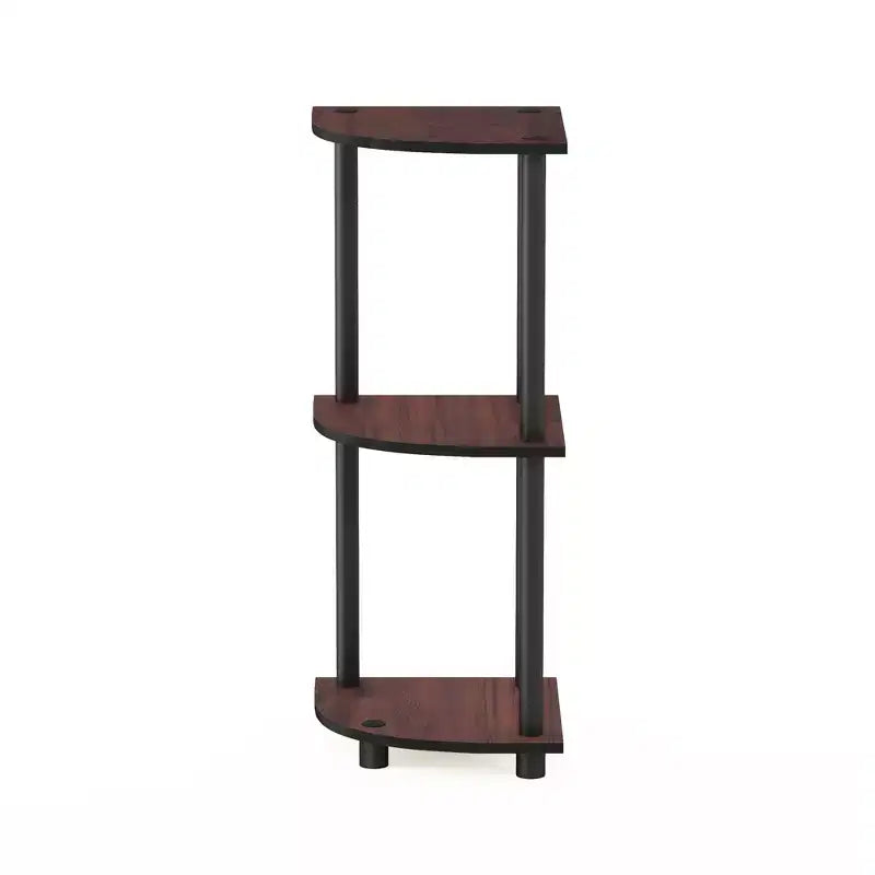 Furinno 3-Tier Corner Display Rack Multipurpose Shelving Unit Industrial Ladder Bookcase