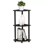 Furinno 3-Tier Corner Display Rack Multipurpose Shelving Unit Industrial Ladder Bookcase