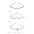 Furinno 3-Tier Corner Display Rack Multipurpose Shelving Unit Industrial Ladder Bookcase