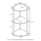 Furinno 3-Tier Corner Display Rack Multipurpose Shelving Unit Industrial Ladder Bookcase