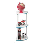 Furinno 3-Tier Corner Display Rack Multipurpose Shelving Unit Industrial Ladder Bookcase