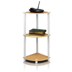 Furinno 3-Tier Corner Display Rack Multipurpose Shelving Unit Industrial Ladder Bookcase