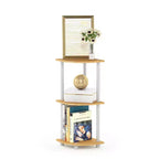 Furinno 3-Tier Corner Display Rack Multipurpose Shelving Unit Industrial Ladder Bookcase