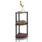 Furinno 3-Tier Corner Display Rack Multipurpose Shelving Unit Industrial Ladder Bookcase
