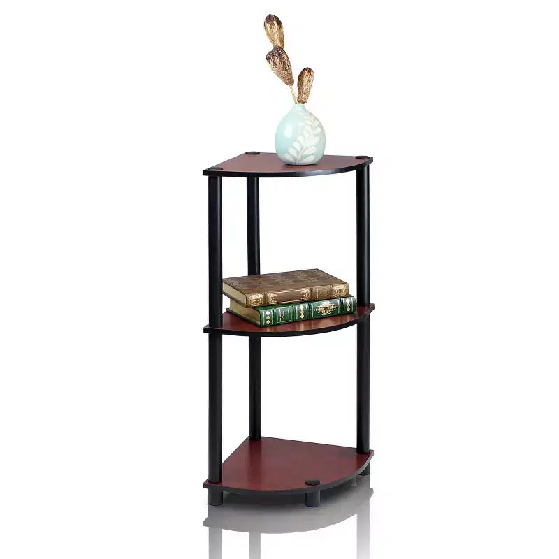 Furinno 3-Tier Corner Display Rack Multipurpose Shelving Unit Industrial Ladder Bookcase