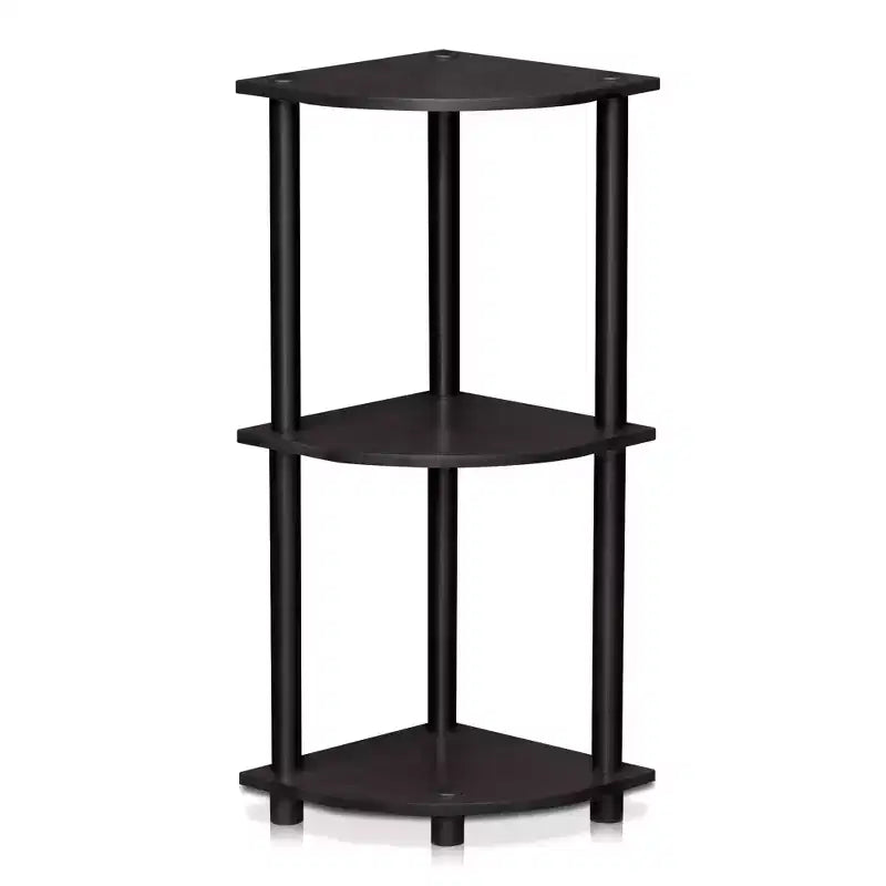 Furinno 3-Tier Corner Display Rack Multipurpose Shelving Unit Industrial Ladder Bookcase