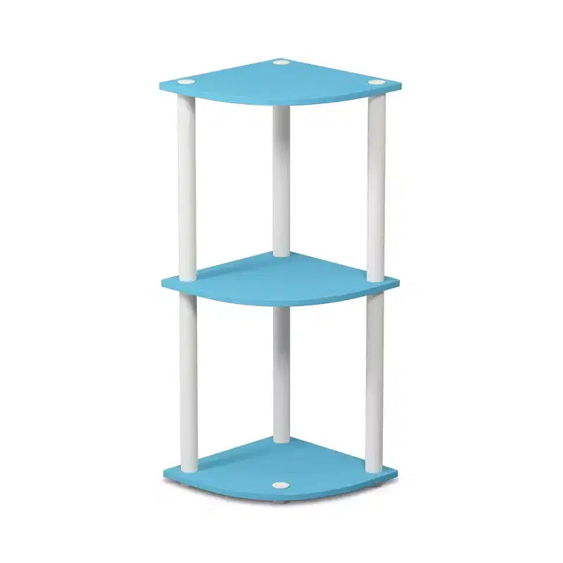 Furinno 3-Tier Corner Display Rack Multipurpose Shelving Unit Industrial Ladder Bookcase