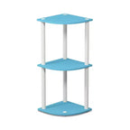 Furinno 3-Tier Corner Display Rack Multipurpose Shelving Unit Industrial Ladder Bookcase