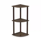 Furinno 3-Tier Corner Display Rack Multipurpose Shelving Unit Industrial Ladder Bookcase