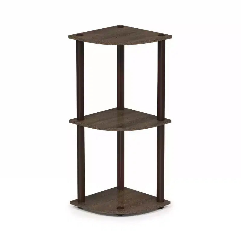 Furinno 3-Tier Corner Display Rack Multipurpose Shelving Unit Industrial Ladder Bookcase