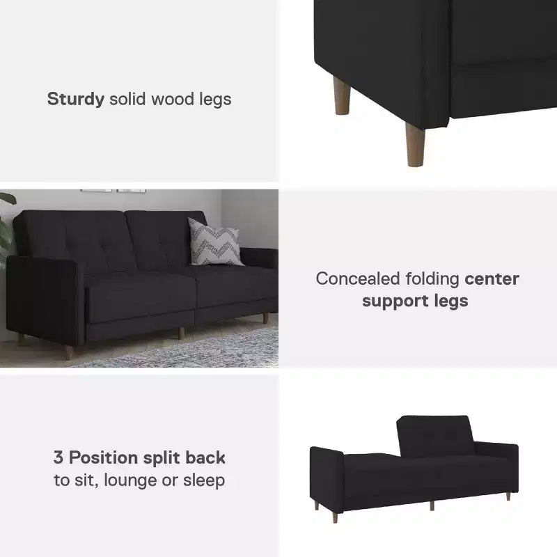 DHP Andora Coil Convertible Futon Couch