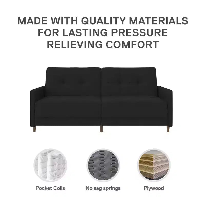 DHP Andora Coil Convertible Futon Couch