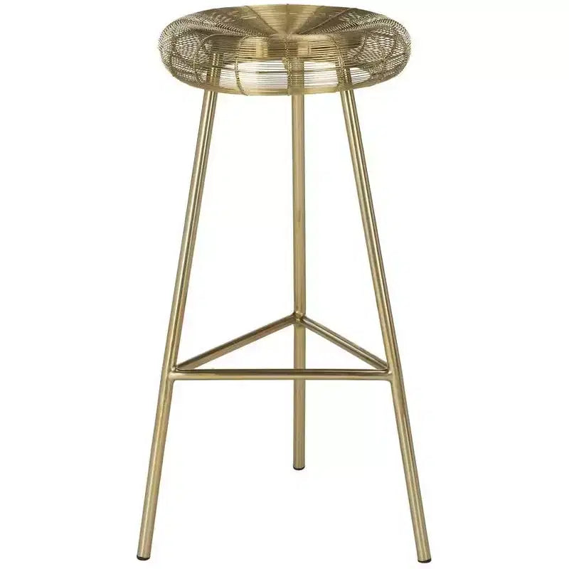 Addison Wire Weaved Contemporary Counter Stool - FOX4517 - Gold - Safavieh Couture