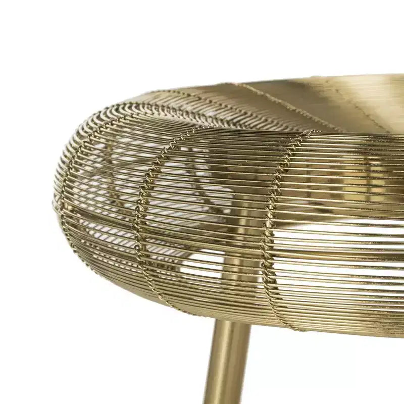 Addison Wire Weaved Contemporary Counter Stool - FOX4517 - Gold - Safavieh Couture