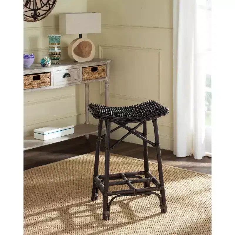 Amara Stool - SEA7012A - Brown - Safavieh