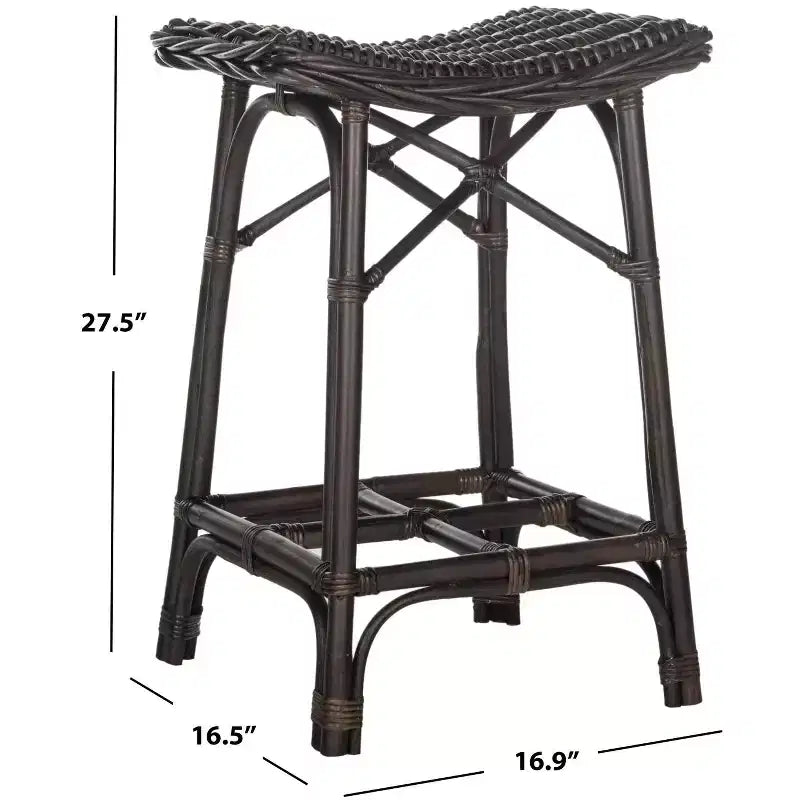 Amara Stool - SEA7012A - Brown - Safavieh